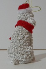  2072 FRENCH POODLE W/ HAT AND SCARF 2X3.5 RESIN CHRISTMAS ORNAMENT