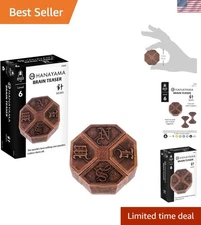 Level 6 Hanayama News Brain Teaser - Elegant Metal Puzzle for Mind Challenges