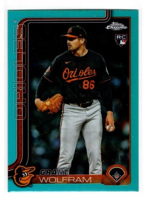 2025 Topps Chrome Update Aqua Refractor #USC31 Grant Wolfram Orioles /199