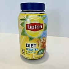 Lipton Diet Iced Tea Mix Lemon, Makes 20 Quarts BB 5/25 Original Glass Jar