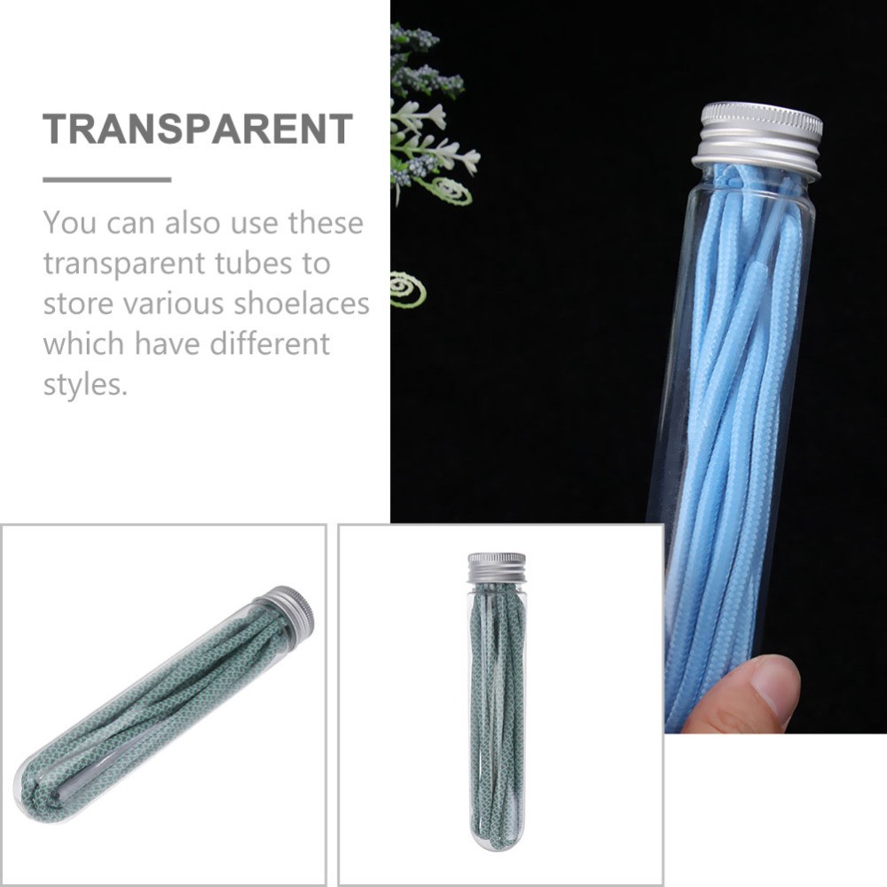 APL 5 Pezzi Tubo Portaoggetti Laccio Scarpe Viaggio Trasparente Portatile Tubi Organizzatore