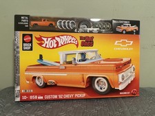 Mattel Brick Shop Hot Wheels Custom 62 Chevy Pickup Building Toy Kit