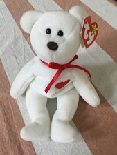 Ty Beanie Baby Valentino The Bear First Gen 1993 Tag + PVC Pellets / Brown Nose