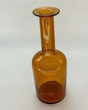 Holmegaard Kastrup Otto Brauer Danish Art Glass Gulvase Amber Brown MCM 27cm 60s