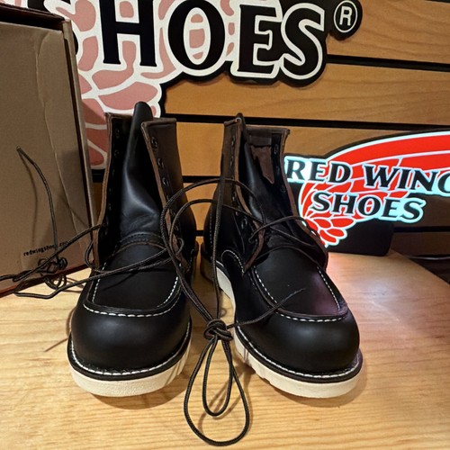 Red Wing 8849 Classic Moc Toe Black Prairie Size 8.5 D Factory Seconds NEW