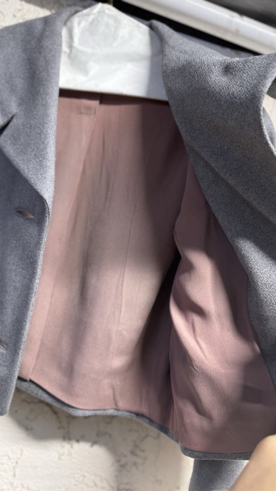 Gray Wool Blend Cropped Jacket with Button Closur… - image 5