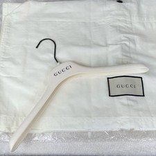 Gucci long white and black garment bag with gucci hanger
