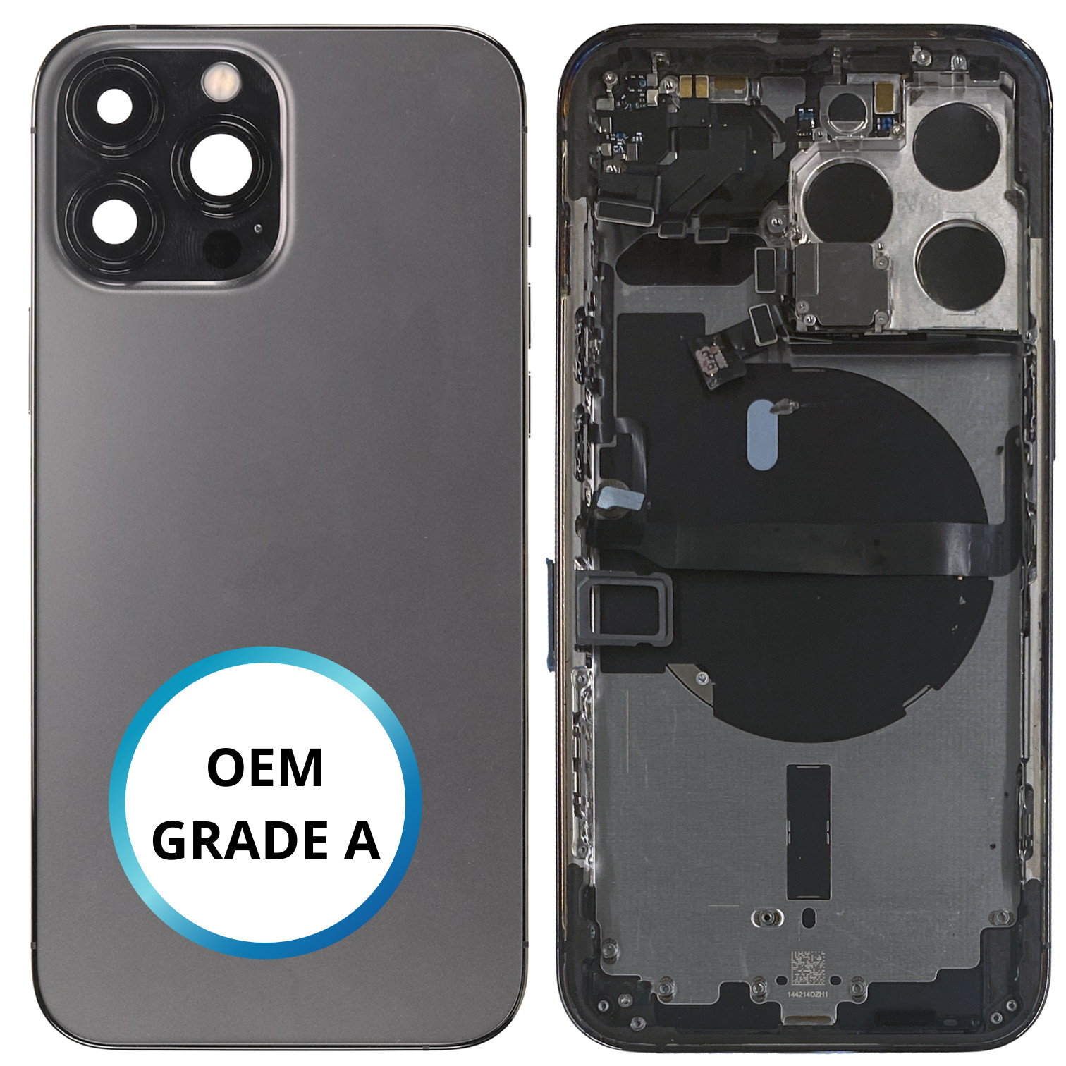 Réparer châssis arrière iPhone 13 Pro fissuré avec nappes et boutons argentés
