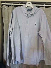 Polo Ralph Lauren Men's XL Classic Fit Blue White Stripe Button Down Shirt