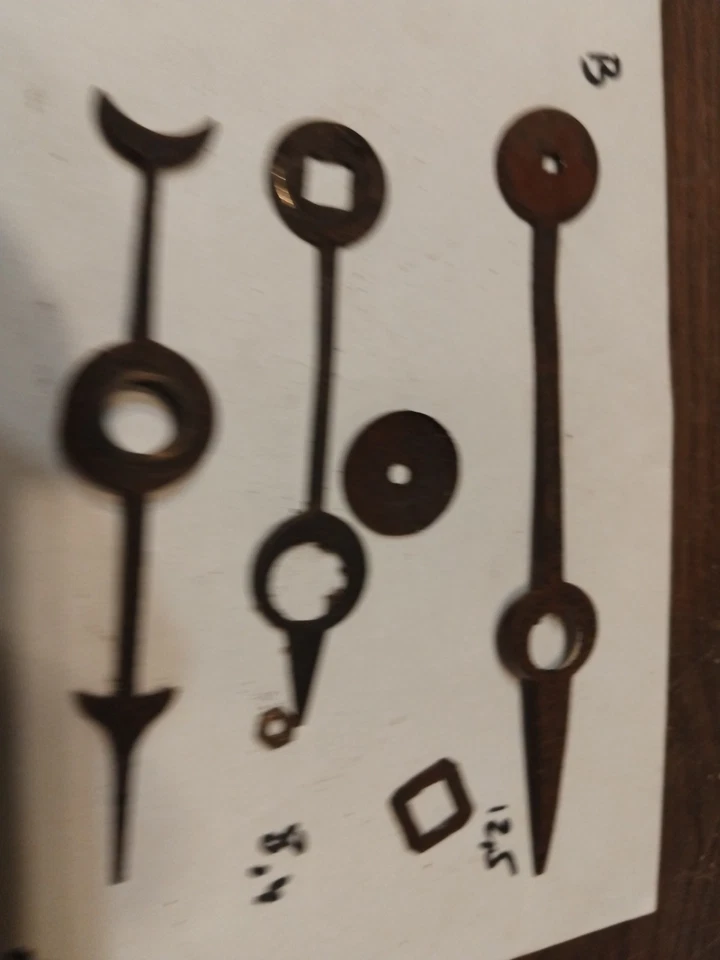 Paire AIGUILLES ancienne horloge comtoise  . B . - Photo 2/4