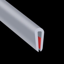 Rubber Edge Trim, Flexible Edge Trim for Sharp Edge, 1/16" U Channel Edge Protec