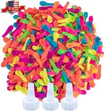 1700 Pack Eco-Friendly Latex Water Balloons  Refill Hose Nozzle Fun for Kids
