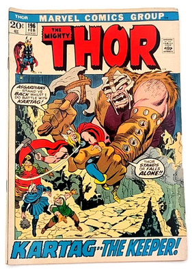 THOR #196 (1972) /VF/ KARTAG APPEARANCE BRONZE AGE MARVEL