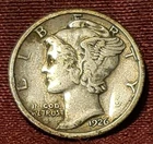 1926-P Mercury Dime 90% Silver Free Shipping