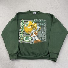 VINTAGE Green Bay Packers Sweatshirt Mens XL Logo 7 Crewneck Helmet Logo NFL 90s