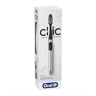 Oral-B Clic Manual Toothbrush with Magnetic Brush Holder