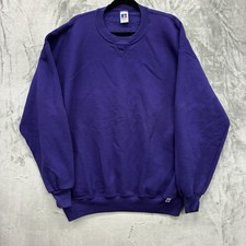 VTG 90s Russell Athletic High Cotton Crewneck Sweatshirt Mens XXL Purple USA