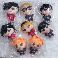 Haikyuu Plush Mascot Set 8 Pcs 10cm Straps Multicolor Authentic Collectible