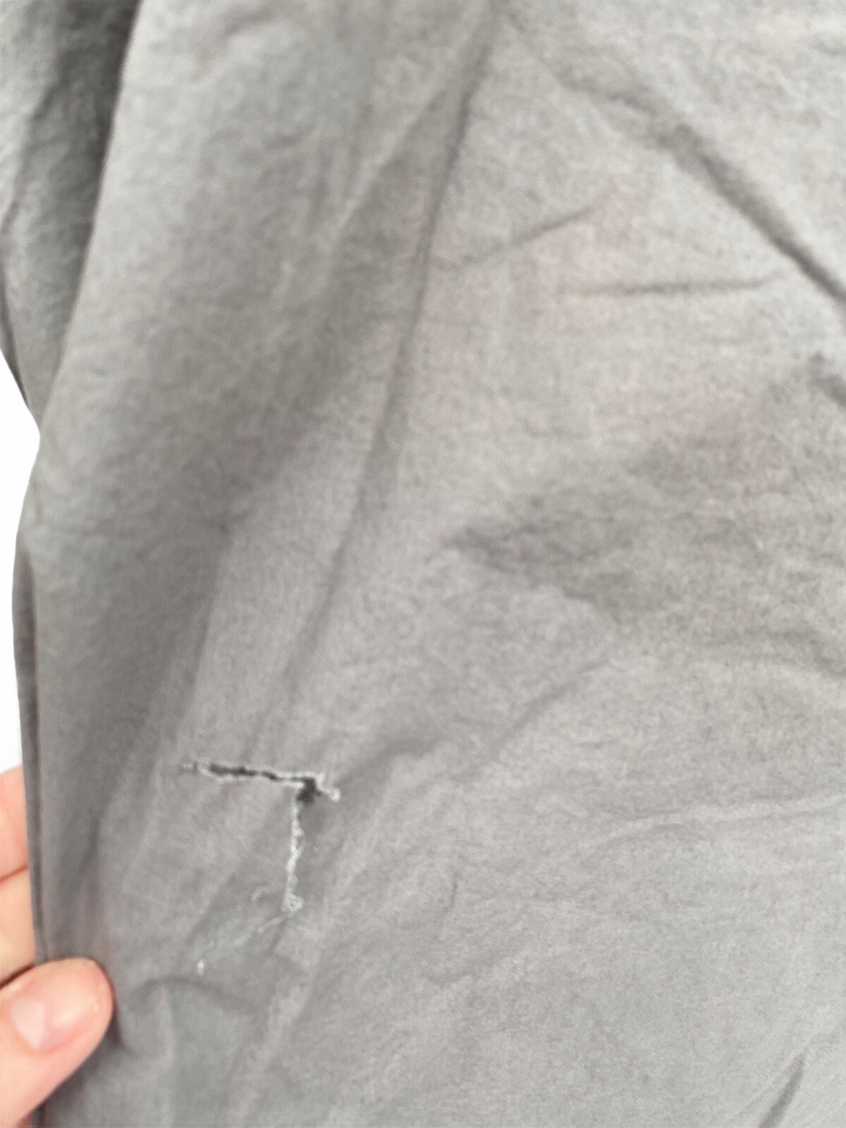 Native Code Solid Gray Button Front Long Sleeve M… - image 5