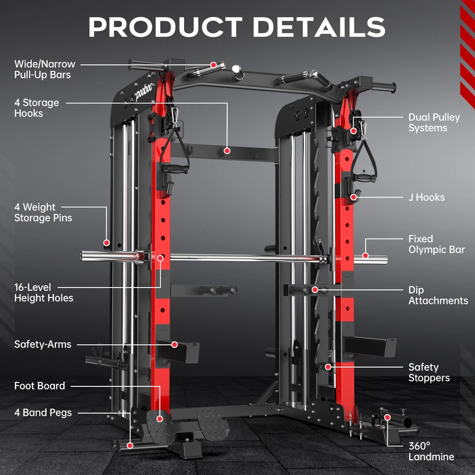 Multifunctional Home Gym System Workout Station Strength Training Weight Stacks - Image 2 of 4