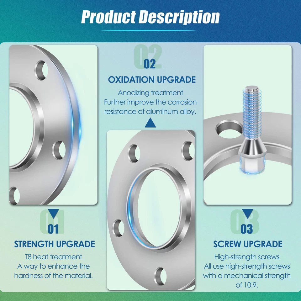 4 шт колесных распорок 10 мм Hubcentric 5x120 для BMW E36 E46 E60 E90 325i 328xi 535is - Изображение 3 из 4