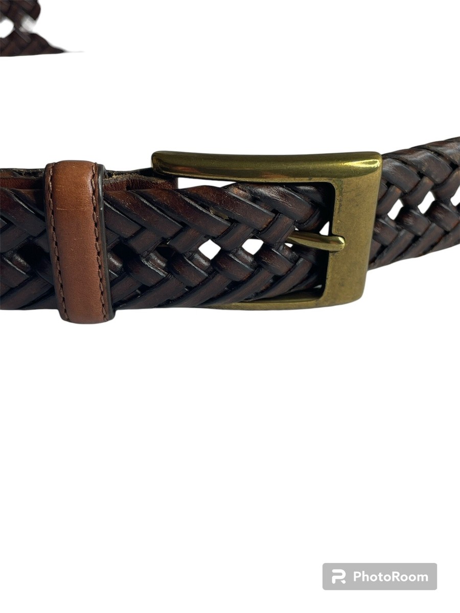 vintage G.H Bass & Co brown black L woven braided leather belt unisex Y2K #9 GH Bass & Co. | Accessories | Vintage Gh Bass Co Brown Black  main image 2