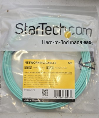 StarTech 50/125 micrometer Duplex multimode fiber optic cable24 A50FBLCLC5