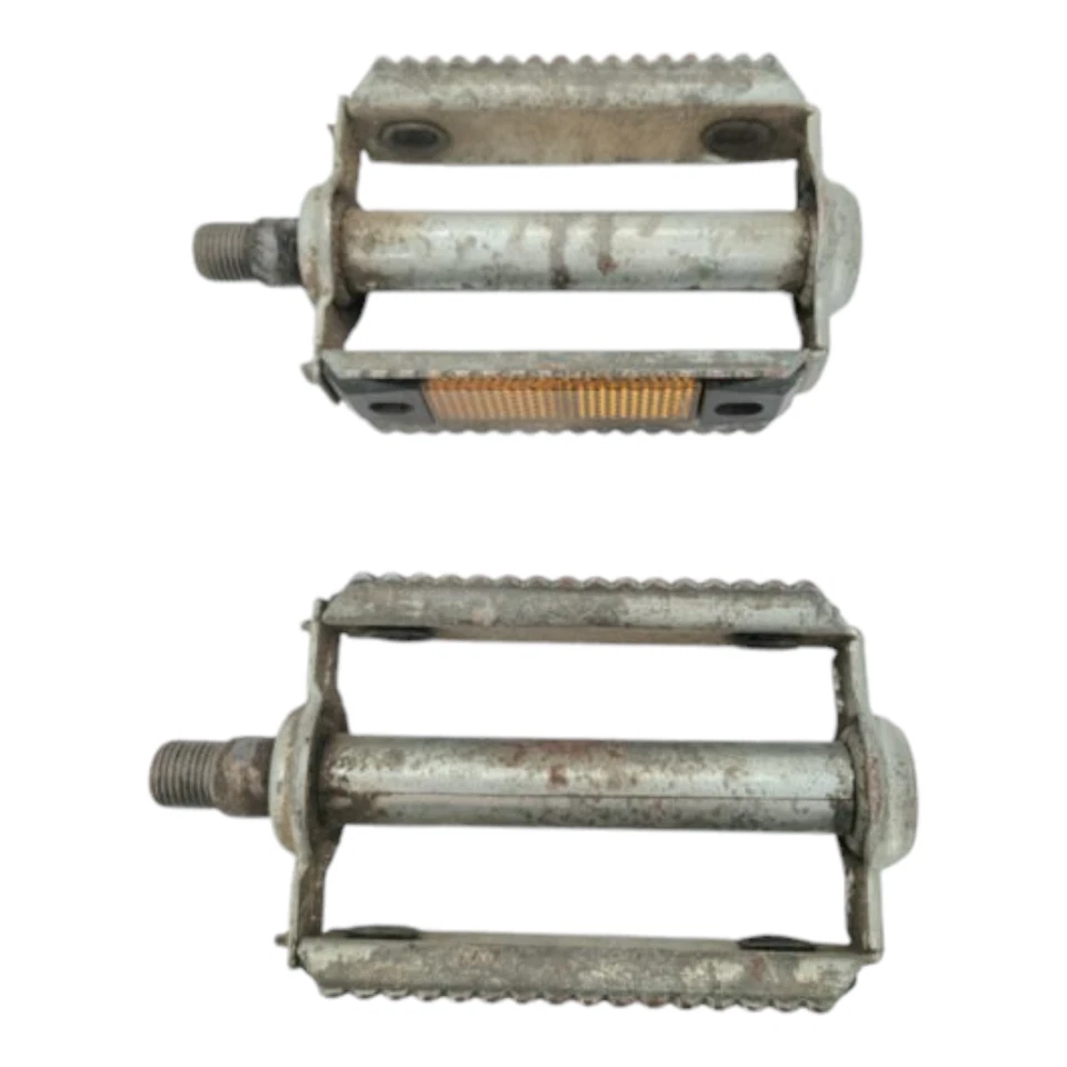Par de pedales trampa para ratas Schwinn vintage años 70 plataforma plana aprobados 1/2" Foto 2 de 4
