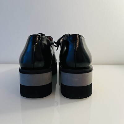 ROBERT CLERGERIE SHOES BLACK GREY PLATFORM OXFORD 39/ UK 6 NEW