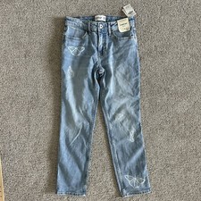 Abercrombie Kids High Rise Straight Jeans Butterfly Size 13/14