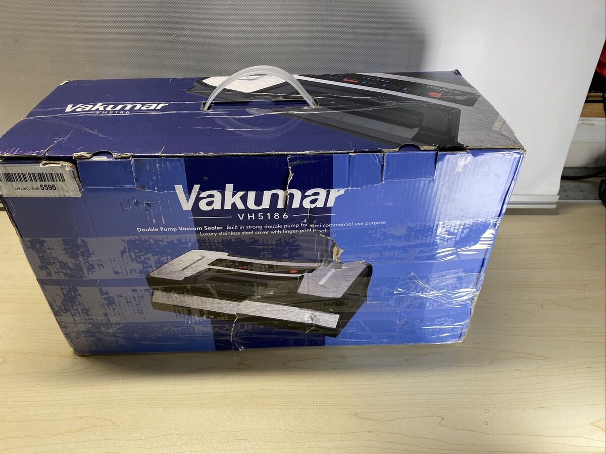Vakumar VH5186 Double Pump Vacuum Sealer 120v 20L/M Vacuum Speed + 1 Bag  Roll