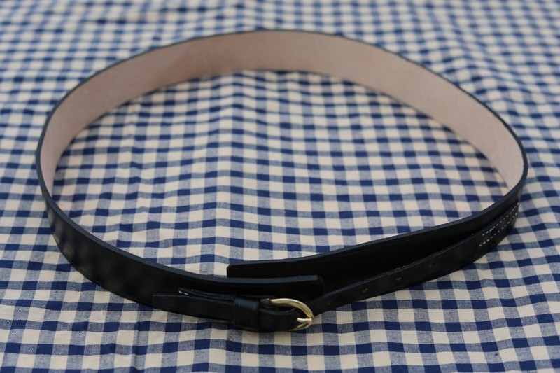 Confederate or Civilian Black Single Buckle Belt
