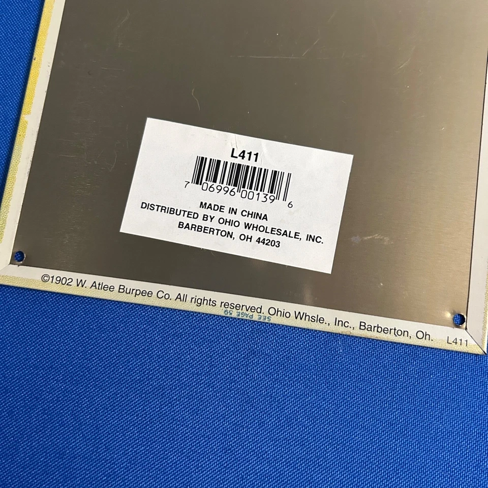 BURPEE'S Chinese Giant Pepper Seeds Grow Metal Sign 1902 Reproduction - Image 3 of 3