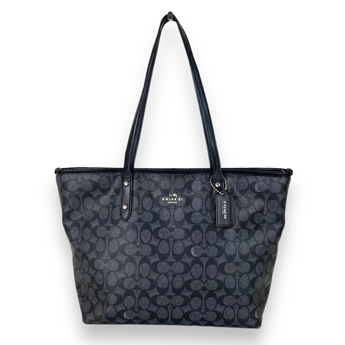Coach Signature City Zip Tote PVC Monogram 37156M Black eBay