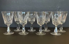 8 Waterford Irish Crystal Rosslare Footed Water Glasses Wine Goblets 6 3/4"
