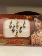 Indian Bollywood Bindi Body Jewel Self Adhesive, Crystal Forehead, Face Jewels