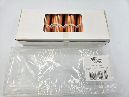 Box of 12 Spools, 40 Yards Each, Copper Beading Wire, 28 Gauge --NIP - Picture 2 of 4