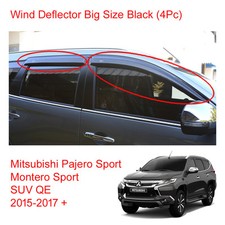 For Mitsubishi Pajero Montero Sport Wind Deflector Weather Guard Black Big 16 17 For Mitsubishi Pajero Montero Sport Wind Deflector Weather Guard Black Big 16 17