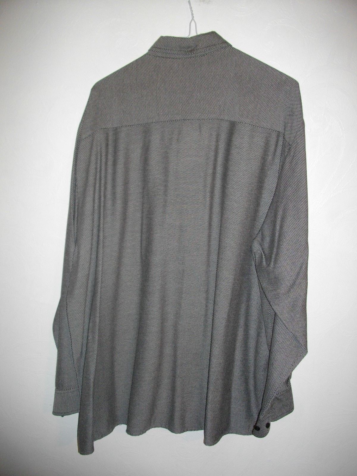 NEW * GEORGE by ASDA * SM BLACK WHITE CHECK REGULAR FIT SHIRT SIZE XL RRP £30 image 3