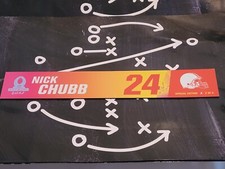 Nick Chubb 2021 pro bowl locker nameplate special edition number 2 of 5