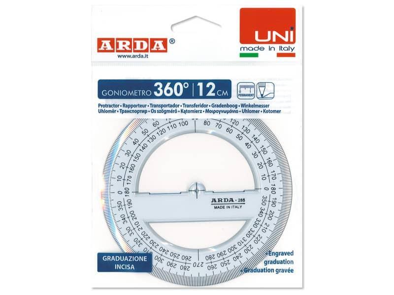 360° 12 cm linea uni goniometro polistirolo - Immagine 3
