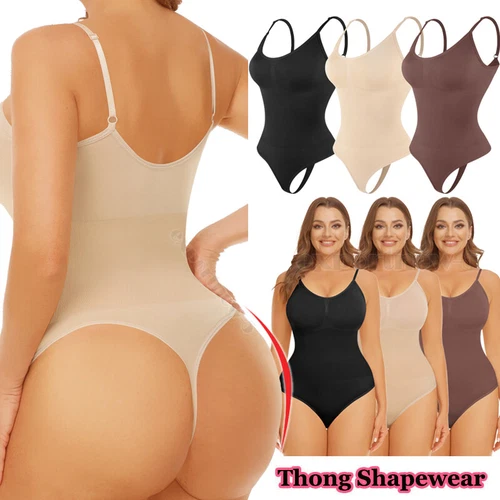 Shapewear Bodysuit Tanga Damen Bauchkontrolle nahtlos gerissen Body Shaper - Bild 1 von 48