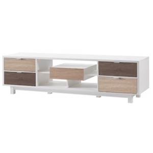 Furniture of America Aaron Modern 800.80" TV Stand in White | eBay