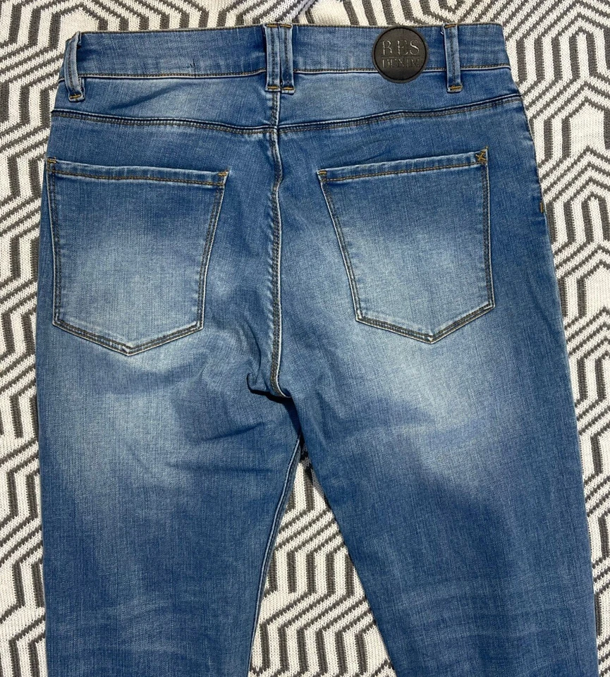 RES DENIM Womens Blue Denim Distressed "Kitty Skinny" Jeans Size 30 - Image 4 of 4