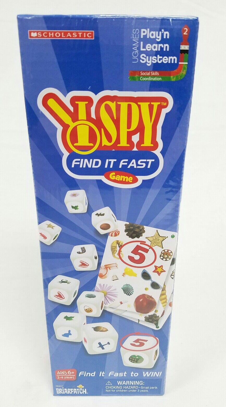 I Spy Find It Fast Game Matching Dice Card Game Ages 6 Scholastic Briarpatch New