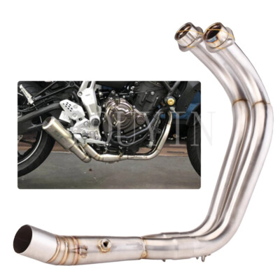 For Yamaha MT-07 / FZ-07 14-23 Motorcycle Exhaust Header Mid Link Pipe Slip On