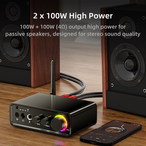 DC12V-24V HiFi Digital Stereo Mini Amplifier TPA3116D2 Bluetooth5.3 IR Headphone - Picture 10 of 23