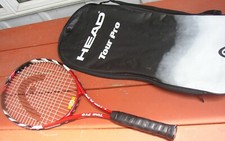 Head Tour Pro Tennis Racquet w/ Case 4 3/8-3 27" Length Red White Black