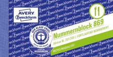AVERY Zweckform 869-10-3 Nummernblock (105x53mm, 1.000 fortlaufend nummerierte A