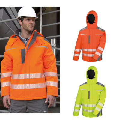 Result Safeguard dynamische Softshellcoat r331x - Herren Kapuze reflektierende J
